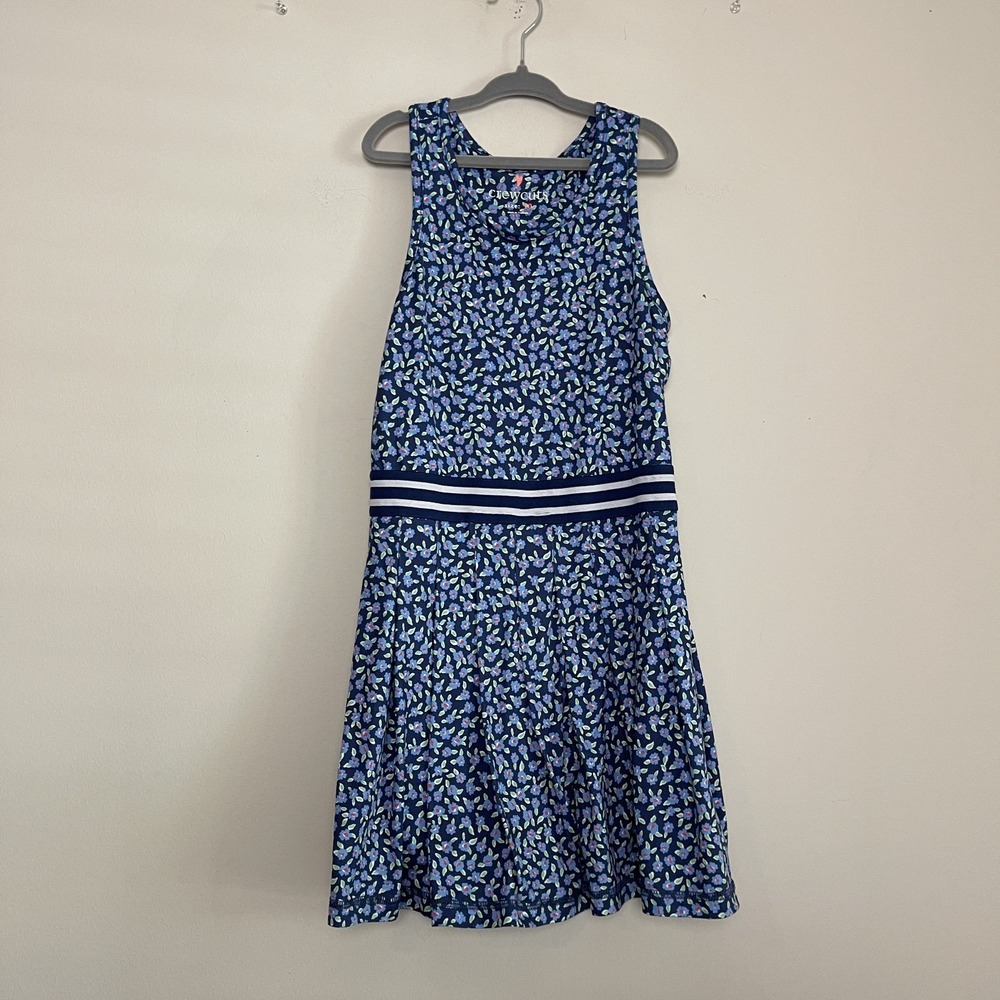 Crewcuts Girls Pleated Dress In Performance Jersey Ditsy Floral Sz 10